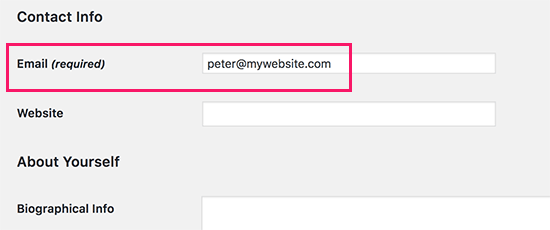 Đổi địa chỉ email
